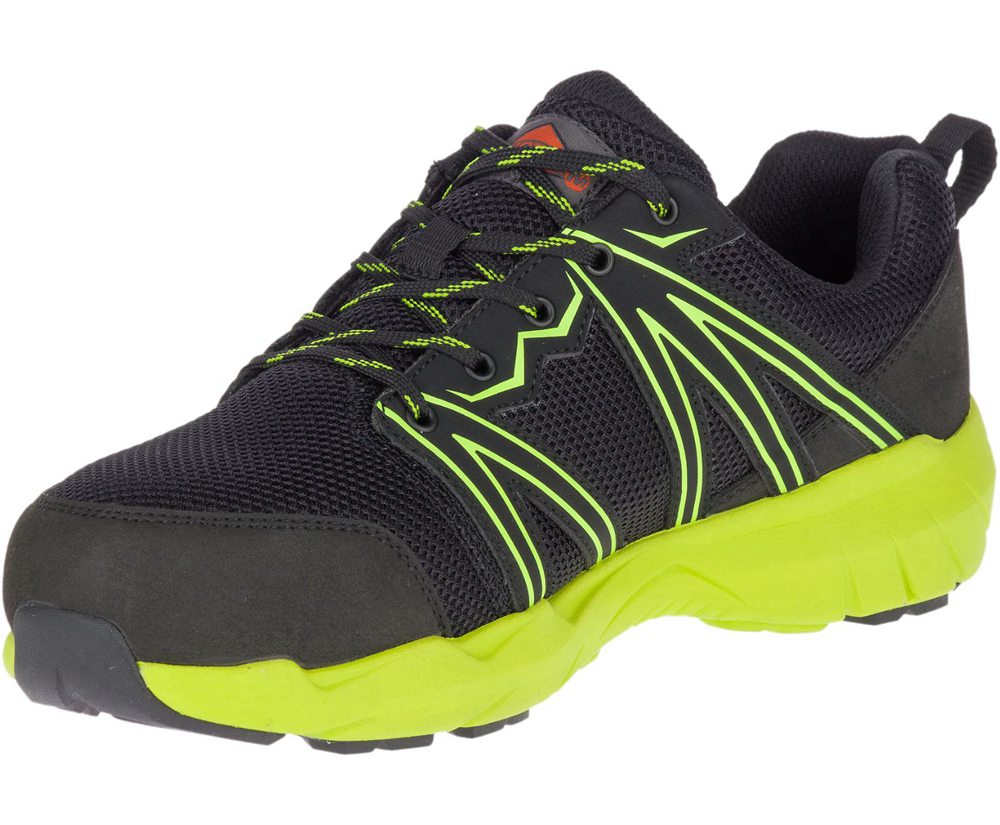 Merrell Sneakers Herre - Fullbench Superlite Alloy Toe - Sort/Grøn - YQX794685